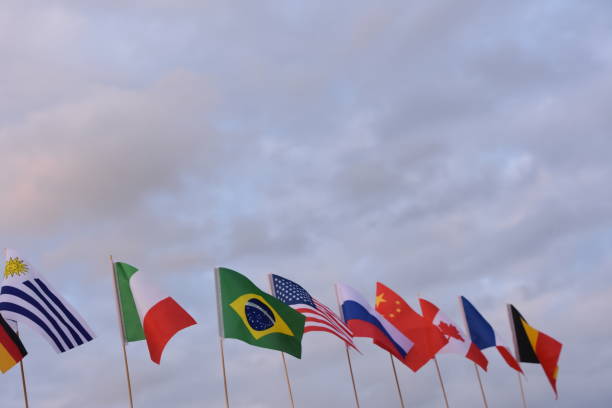 istock Set of international flags in a row 656104914