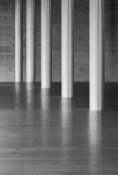 istock metal column and wooden floor 656112292