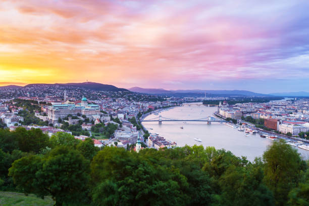 istock Panoramic view of Budapest at dusk 656122840