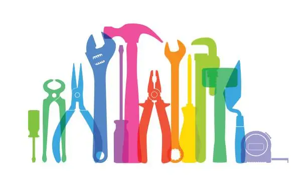 Vector illustration of Hand tools