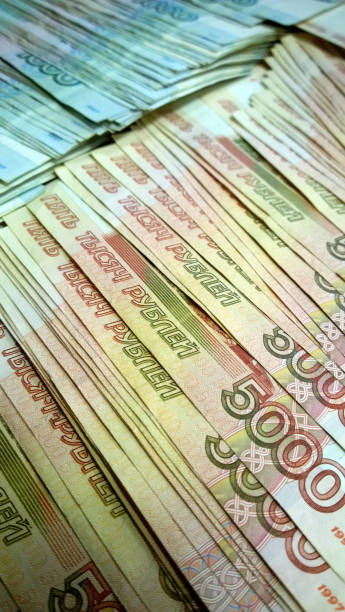 istock Russian banknotes of one thousand and five thousand rubles. Five thousand in the foreground. 656136534