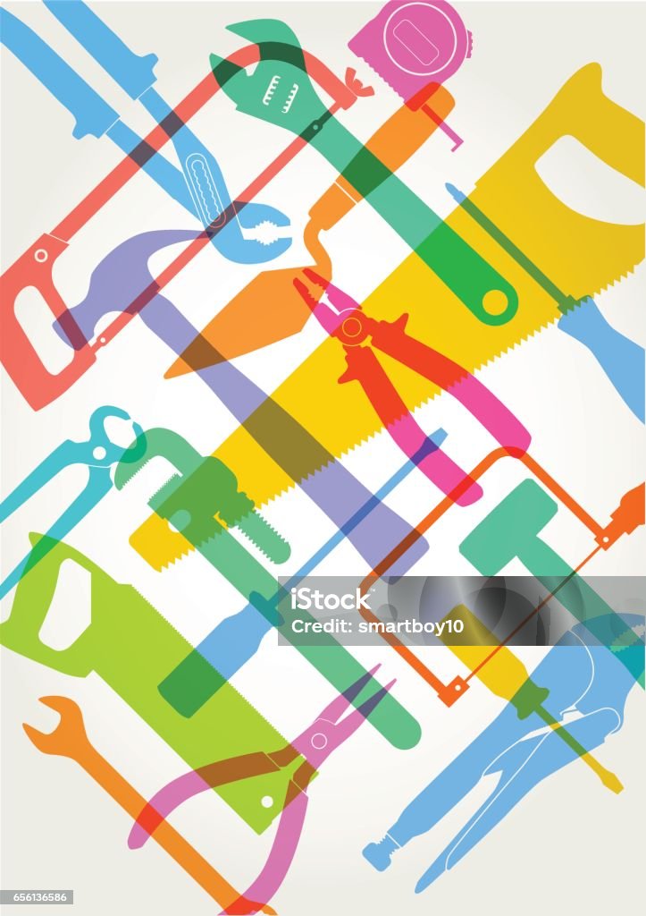 Hand Tools Cutouts Diy Hand Tools Stock Illustration - Download Image Now - Hand Tool ...