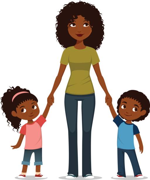Cartoon Of The Black Twin Babies Illustrations, Royalty-Free Vector  Graphics & Clip Art - iStock