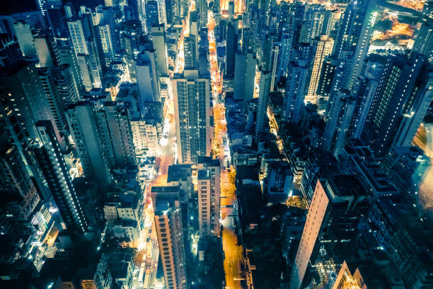 istock Night of urban downtown 656137920