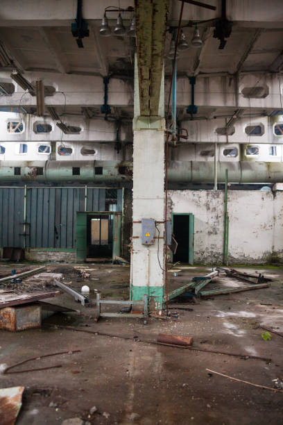 istock Inside the ruined and abandoned industrial plant 656141414