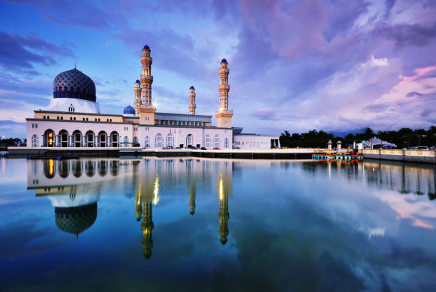 istock Reflection of  Kota Kinabalu mosque 656148676