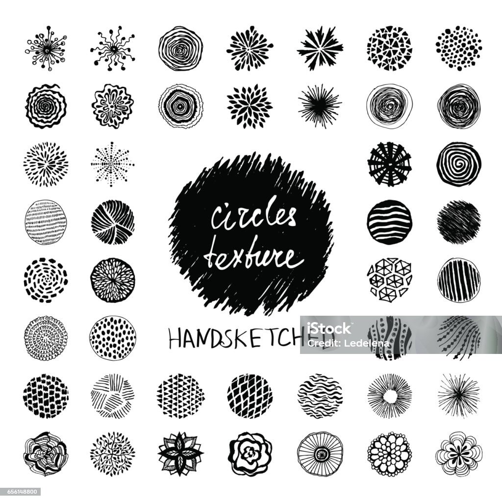 Curcle Line Texture Circles Texture Stock Illustration - Download Image Now - Circle, Curve ...