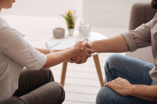 istock Close up of a handshake between people 656152168