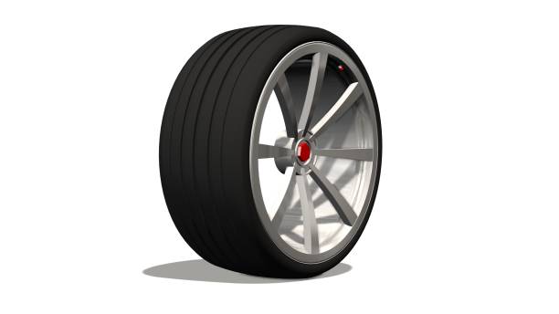 istock Tire with alloy wheel isolated on white 656152272