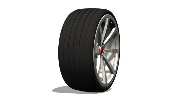 istock Tire with alloy wheel isolated on white 656152626