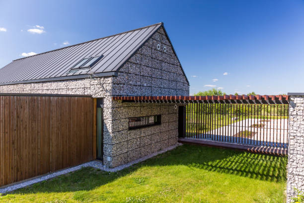 istock Safe stone house in eco-friendly style 656158792