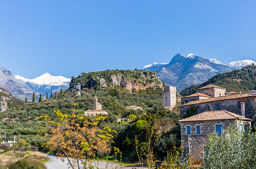 beautiful and historical Kardamyli village in Messenia, Greece