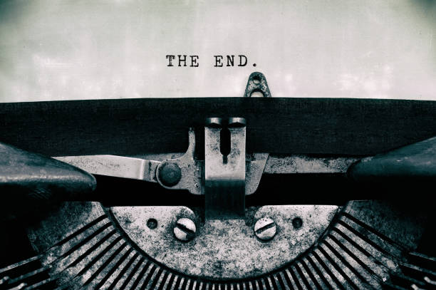 istock The end words typed on a vintage typewriter 656173006