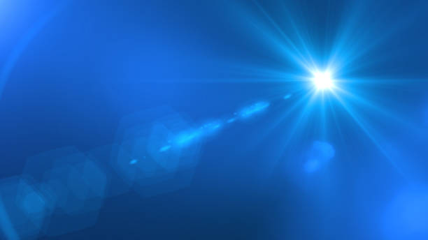 istock Lens flare  light over black background. easy to add overlay or screen filter over Photos 656173644