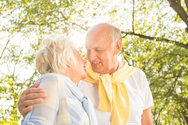 istock Senior couple in the park 656174084