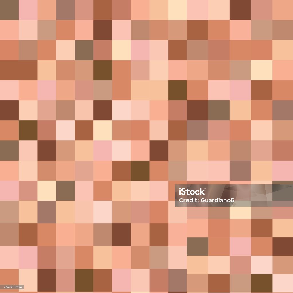 茶色の色の背景の squre 検閲ピクセル - 皮膚のロイヤリティフリーベクトルアート