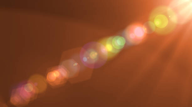 istock Lens flare  light over black background. easy to add overlay or screen filter over Photos 656181230