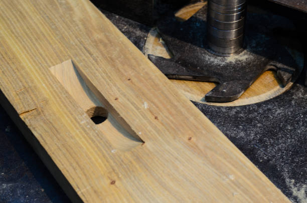 istock Board on a milling machine near the cutter 656184720
