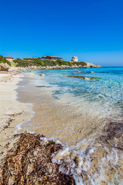 una bellissima spiaggia nella regione di karpaz, nel nord di cipro - karpas foto e immagini stock