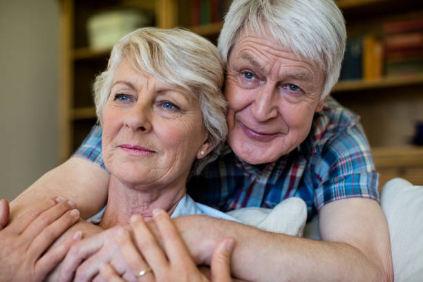 istock Senior couple embracing each other 656204304