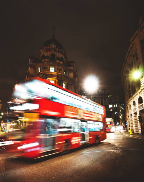 istock fast bus in london at night 656207304