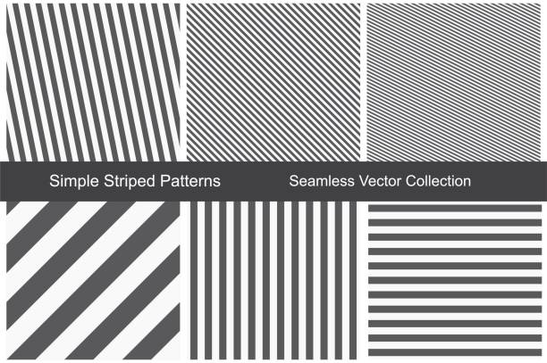 Striped patterns. Seamless vector collection. Striped patterns. Seamless vector collection. Black and white texture. black lines stock illustrations