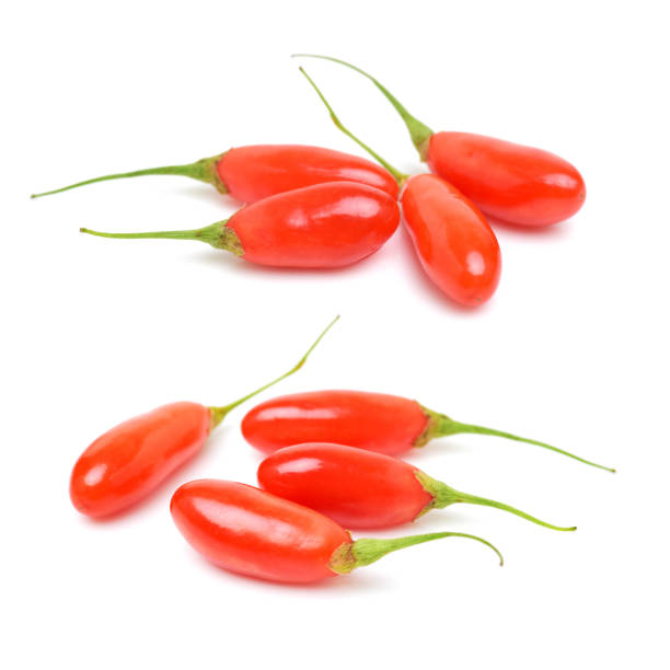 istock Fresh wolfberry， goji berries   on white background 656213762