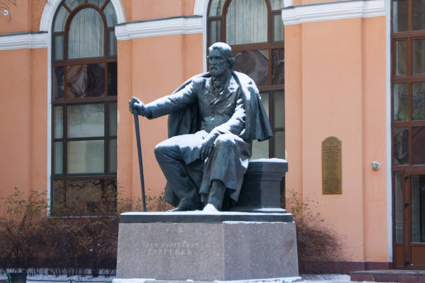 Monument to Peter the Great, village Ust Izhora, outskirts of St. Petersburg, Russia.