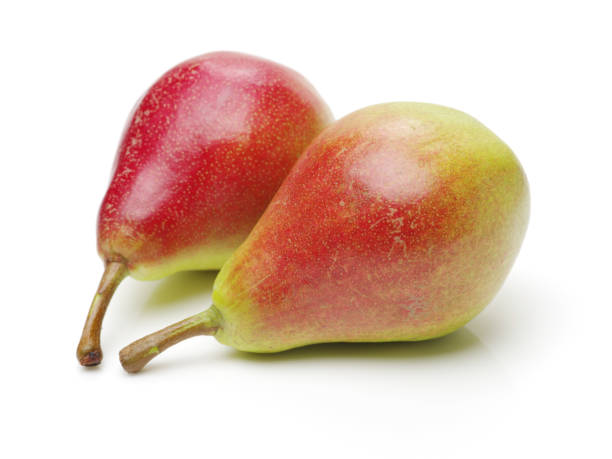 istock Fresh pear fruits   on white background 656219350