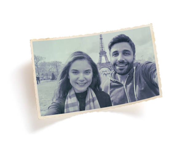 istock Happy young couple in Paris. 656227236