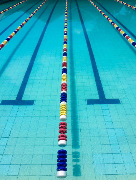 istock Swimming pool with lane markers 656227826