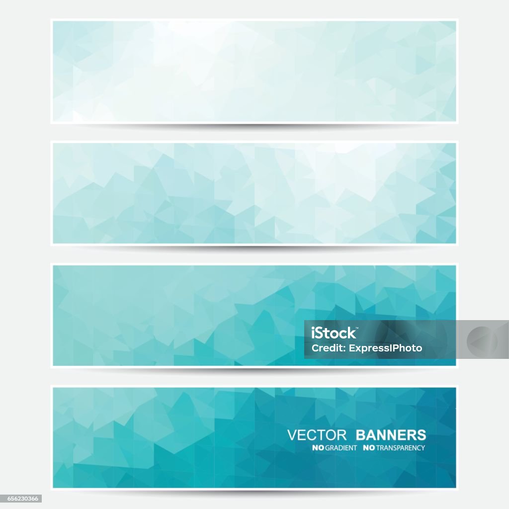 Vector banners set. Every banner does not contain gradients and transparency. Abstract Backgrounds stock vector