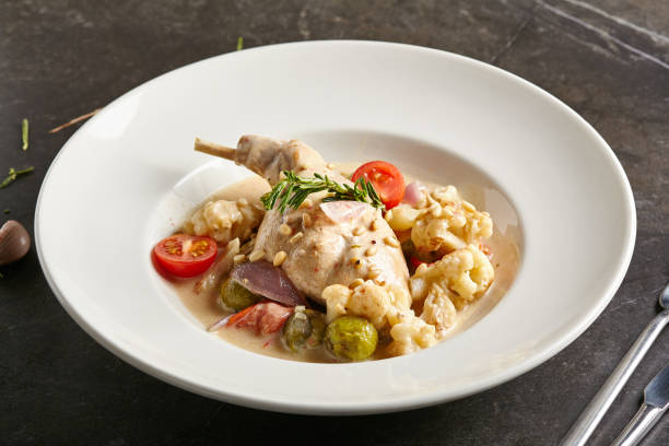 istock Rabbit Stew with Vegetables and Sour Cream 656234046