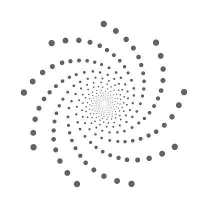Abstract dotted shape.Vector design element Gray and white texture.