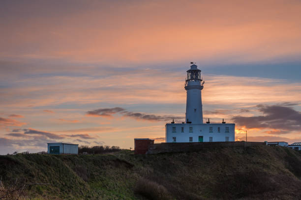 istock Sunset at Flamborough Head Lighthouse 656238754