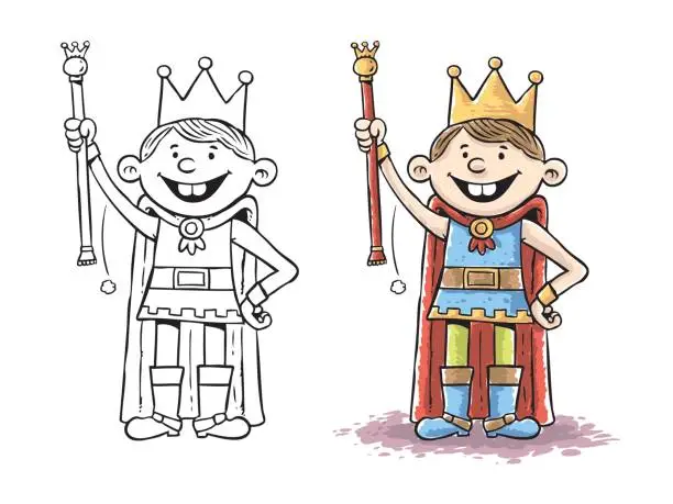 Vector illustration of Child King