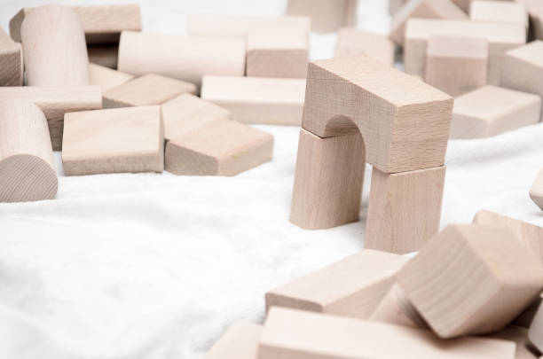 istock Educational blocks made of natural wood 656241774