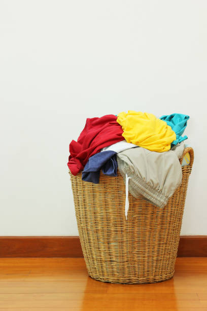 istock Clothing in laundry basket 656241844