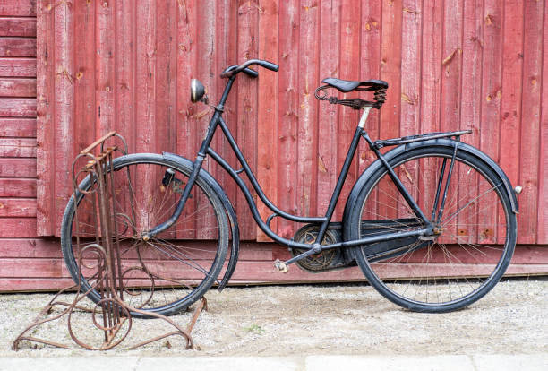 istock old antique black men's bicycle 656242304