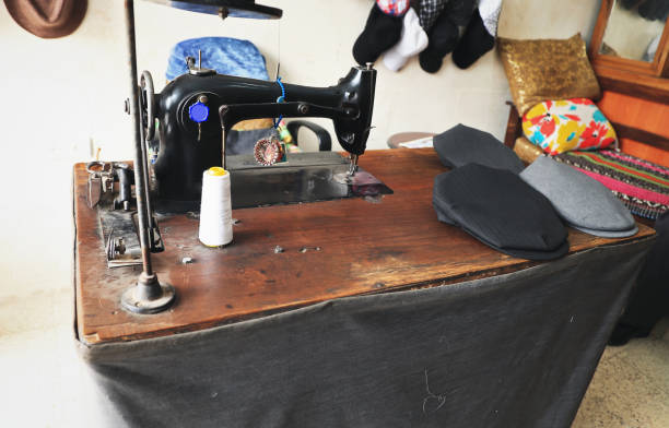 Traditional, hat ,manufacturing ,shop,Midyat , handcrafted ,sold ,world,sewing machine,made, Midyat, Mardin Province ,Turkey.