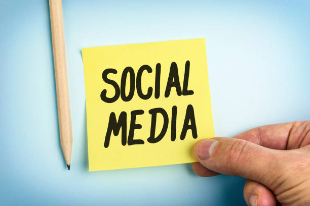 istock Yellow Paper Note With Words Social Media 656245782