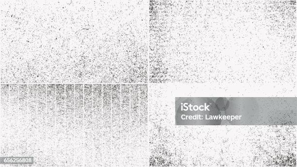 Grunge Overlay Textures Set Stock Illustration - Download Image Now - Grunge Image Technique, Textured, Paper