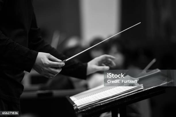 Hands Of Conductor Stock Photo - Download Image Now - Musical Conductor, Orchestra, Composer