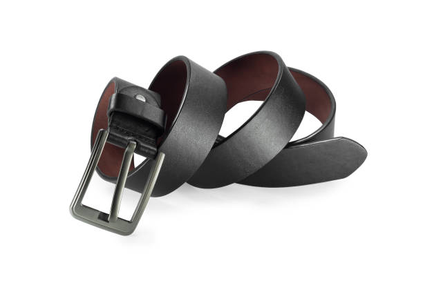 istock belt or men's black belt isolated 656277572