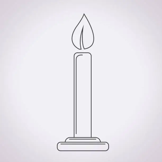 Vector illustration of candle icon