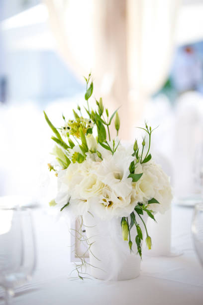 istock White flowers decoration on the wedding celebration 656278794