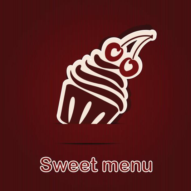 Template of a sweet menu vector art illustration