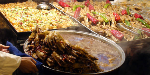 istock Cooked Meat Plus Vegetable On Display At Xian Local Market Situated In China 656283112
