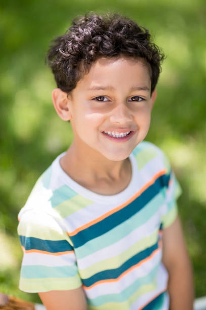 istock Portrait of boy in park 656286526