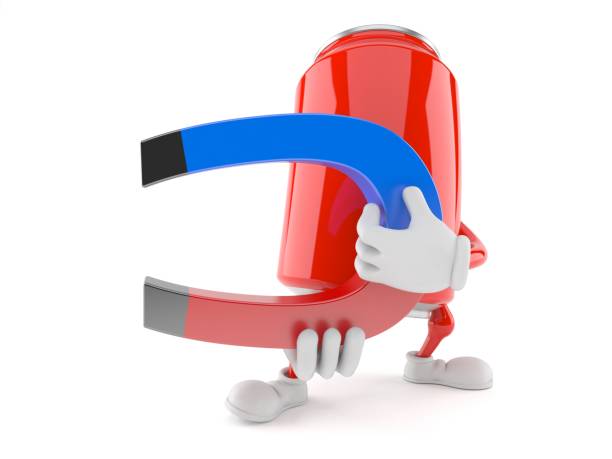 istock Soda toon with horseshoe magnet 656292372